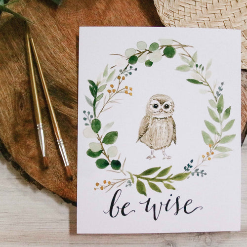 Be Wise Owl Print