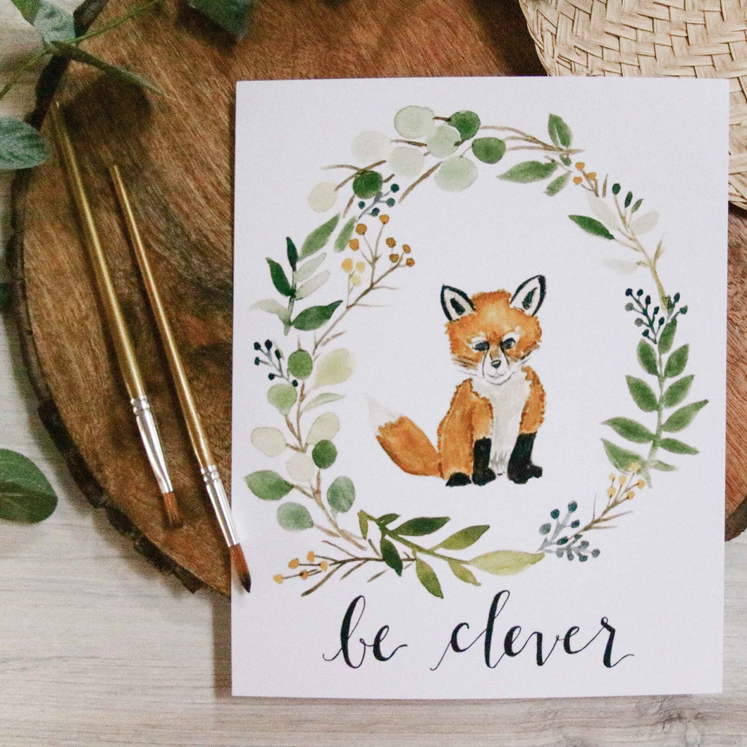 Be Clever Fox Print