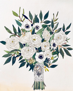 Custom Bridal Bouquet Painting