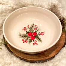 Load image into Gallery viewer, Berries and Pine Large Serving Bowl