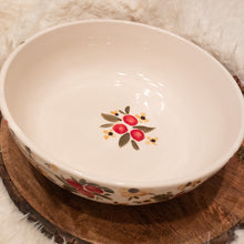 Load image into Gallery viewer, Festive Floral Large Serving Bowl