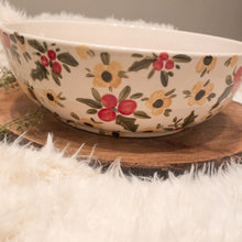 Load image into Gallery viewer, Festive Floral Large Serving Bowl